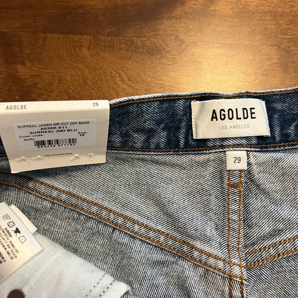 AGOLDE Jaden high rise shorts size 29 NWT